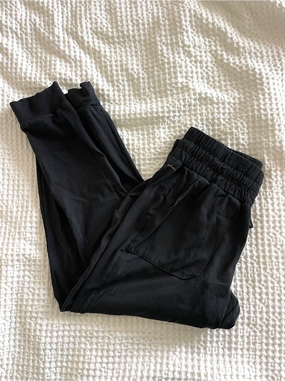 Black Drawstring Jogger Pants